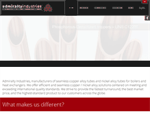 Tablet Screenshot of admiraltyindustries.com